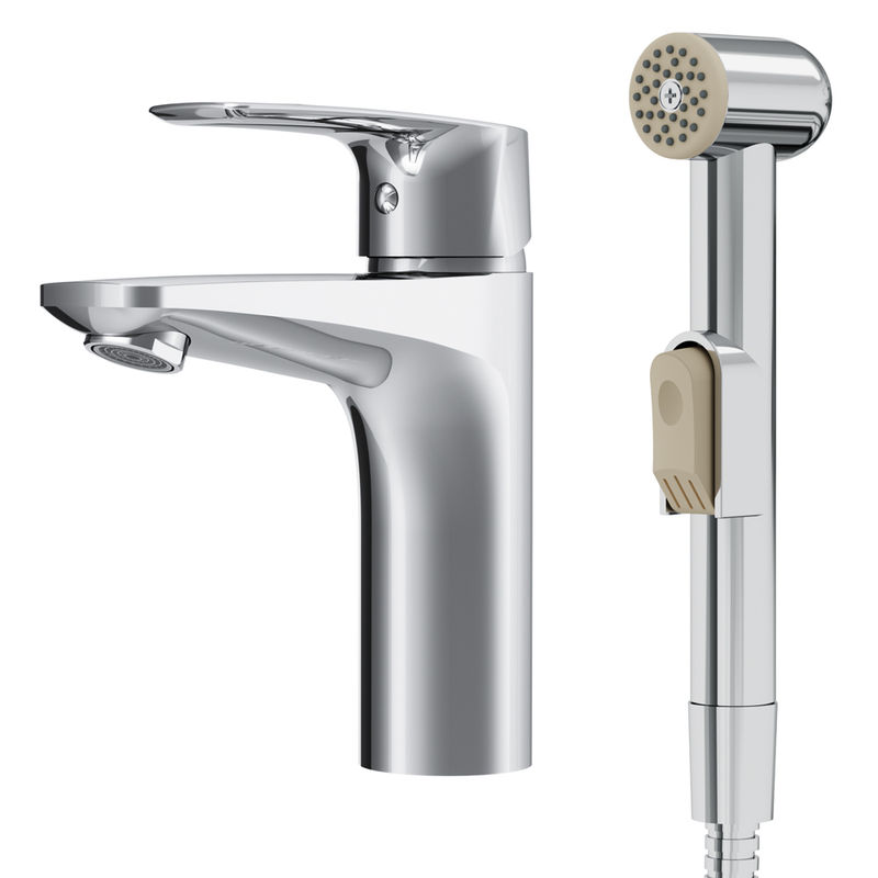 Смеситель для раковины AM.PM Gem F90A03000 с гигиеническим душем, хром