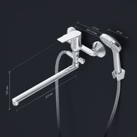 Смеситель для ванны AM.PM Gem F90A90100 с душевым набором хром — 10