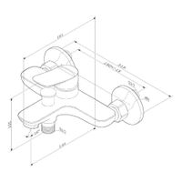 Смеситель для ванны AM.PM Force F9F10000 хром — 11