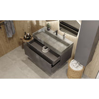 Тумба под раковину Raval Facet 100 подвесная Fac.01.100/P/A/RL антрацит — 7