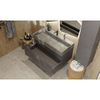 Тумба под раковину Raval Facet 100 подвесная Fac.01.100/P/A/RL антрацит — 6