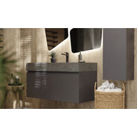 Тумба под раковину Raval Facet 100 подвесная Fac.01.100/P/A/RL антрацит — 3