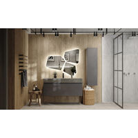 Тумба под раковину Raval Facet 120 подвесная Fac.01.120/P/A/RL антрацит — 2