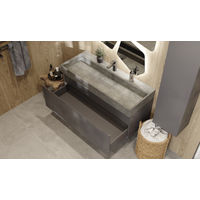 Тумба под раковину Raval Facet 120 подвесная Fac.01.120/P/A/RL антрацит — 7