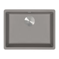 Кухонная мойка из искусственного камня ZorG Fast 54 PREMIUM alumetallic с сифоном — 2