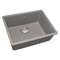 Кухонная мойка из искусственного камня ZorG Fast 54 PREMIUM alumetallic с сифоном — 1