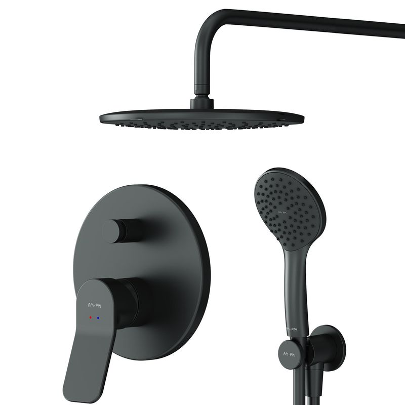 Душевая система скрытого монтажа AM.PM X-Joy FB85A1RH02 черный мат.