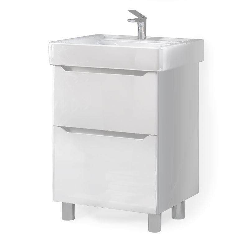 Тумба под раковину Raval Fly 60 напольная Fly.01.60/N/W/MD белая