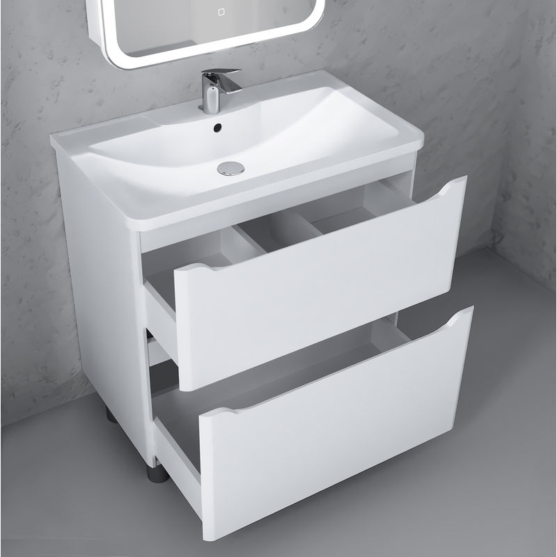 Тумба под раковину Raval Fly 60 напольная Fly.01.60/N/W/MD белая