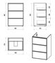 Frame - 55 Тумба напольная, под стиральную машину, 3 ящ., белая матовая эмаль