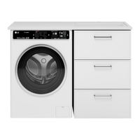 Тумба под раковину Brevita Frame 55 напольная 3 ящ. под стиральную машину / Fra-070155-013Я белая матовая эмаль — 6