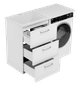 Frame - 55 Тумба напольная, под стиральную машину, 3 ящ., белая матовая эмаль