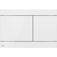 Кнопка смыва AlcaDrain (AlcaPlast) нержавеющая сталь-белый глянец FUN-WHITE — 1