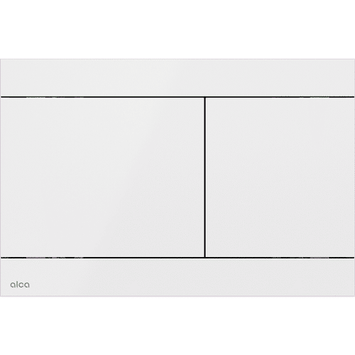 Кнопка смыва AlcaDrain (AlcaPlast) нержавеющая сталь-белый глянец FUN-WHITE