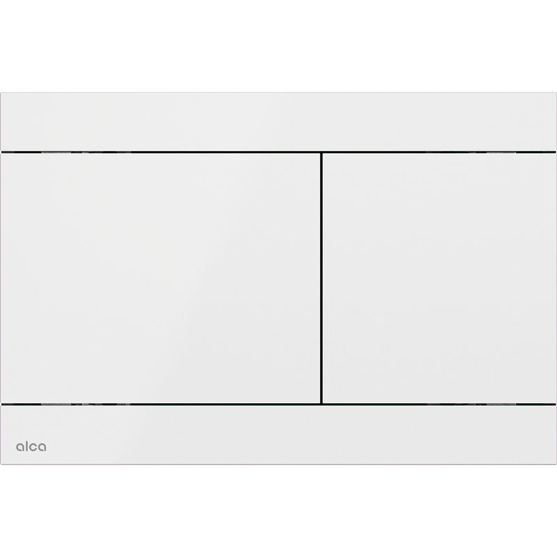 Кнопка смыва AlcaDrain (AlcaPlast) нержавеющая сталь-белый глянец FUN-WHITE