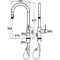 Смеситель для кухни Paulmark Galant Ga213077-AN антрацит — 14