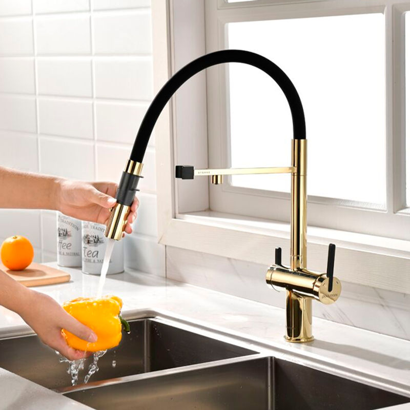 Смеситель для кухни Paulmark Gravity Gr213188-G золото