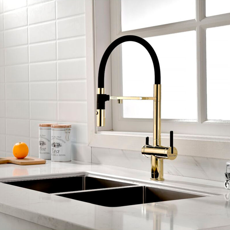 Смеситель для кухни Paulmark Gravity Gr213188-G золото