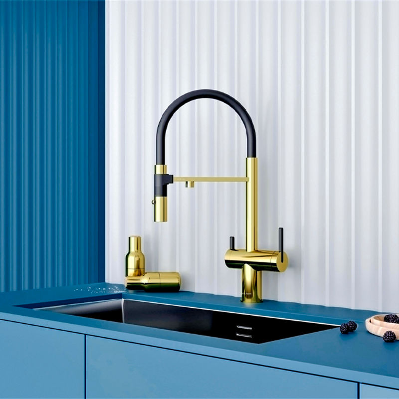 Смеситель для кухни Paulmark Gravity Gr213188-G золото