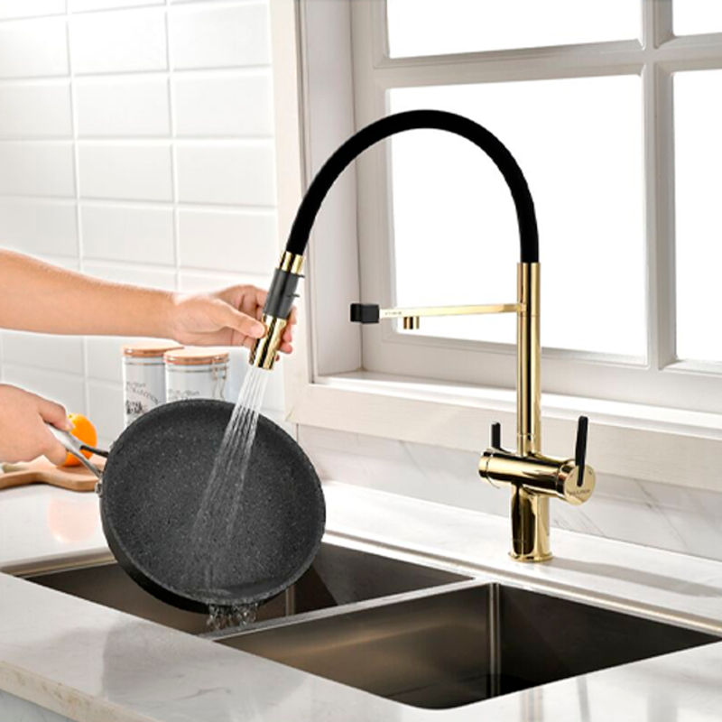 Смеситель для кухни Paulmark Gravity Gr213188-G золото