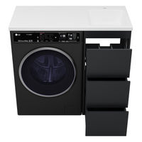 Тумба под раковину Brevita Grafit 40 напольная 3 ящ. под стиральную машину / GRA-01040-013Я графит — 10