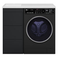 Тумба под раковину Brevita Grafit 40 напольная 3 ящ. под стиральную машину / GRA-01040-013Я графит — 2