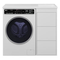 Тумба под раковину Brevita Grafit 40 напольная 3 ящ. под стиральную машину / GRA-01040-023Я белая — 2