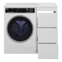 Тумба под раковину Brevita Grafit 40 напольная 3 ящ. под стиральную машину / GRA-01040-023Я белая — 3