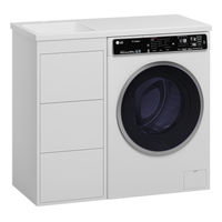 Тумба под раковину Brevita Grafit 40 напольная 3 ящ. под стиральную машину / GRA-01040-023Я белая — 8