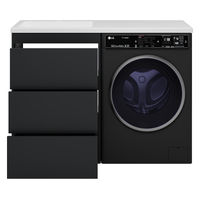 Тумба под раковину Brevita Grafit 60 напольная 3 ящ. под стиральную машину / GRA-01060-013Я графит — 7