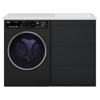 Тумба под раковину Brevita Grafit 60 напольная 3 ящ. под стиральную машину / GRA-01060-013Я графит — 4