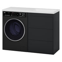 Тумба под раковину Brevita Grafit 60 напольная 3 ящ. под стиральную машину / GRA-01060-013Я графит — 3