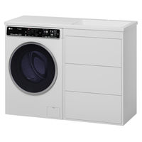 Тумба под раковину Brevita Grafit 60 напольная 3 ящ. под стиральную машину / GRA-01060-023Я белая — 1