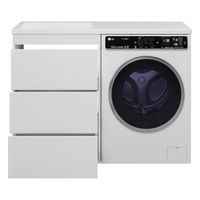 Тумба под раковину Brevita Grafit 60 напольная 3 ящ. под стиральную машину / GRA-01060-023Я белая — 5