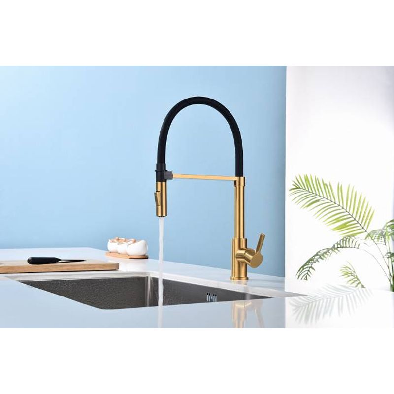 Смеситель для кухни Paulmark Halt Ha214021-BG брашированное золото