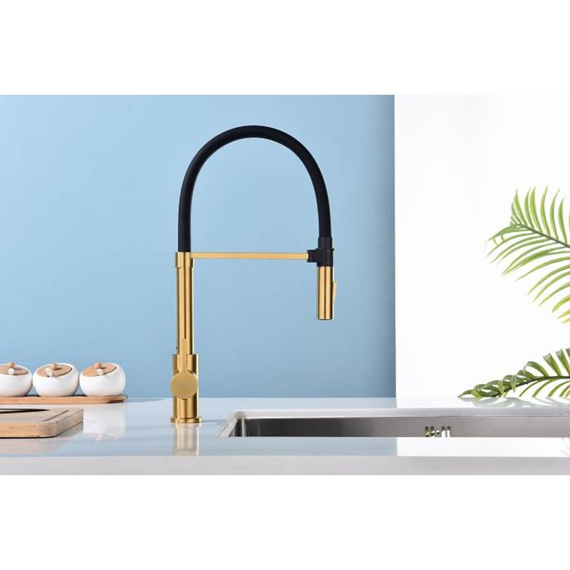 Смеситель для кухни Paulmark Halt Ha214021-BG брашированное золото