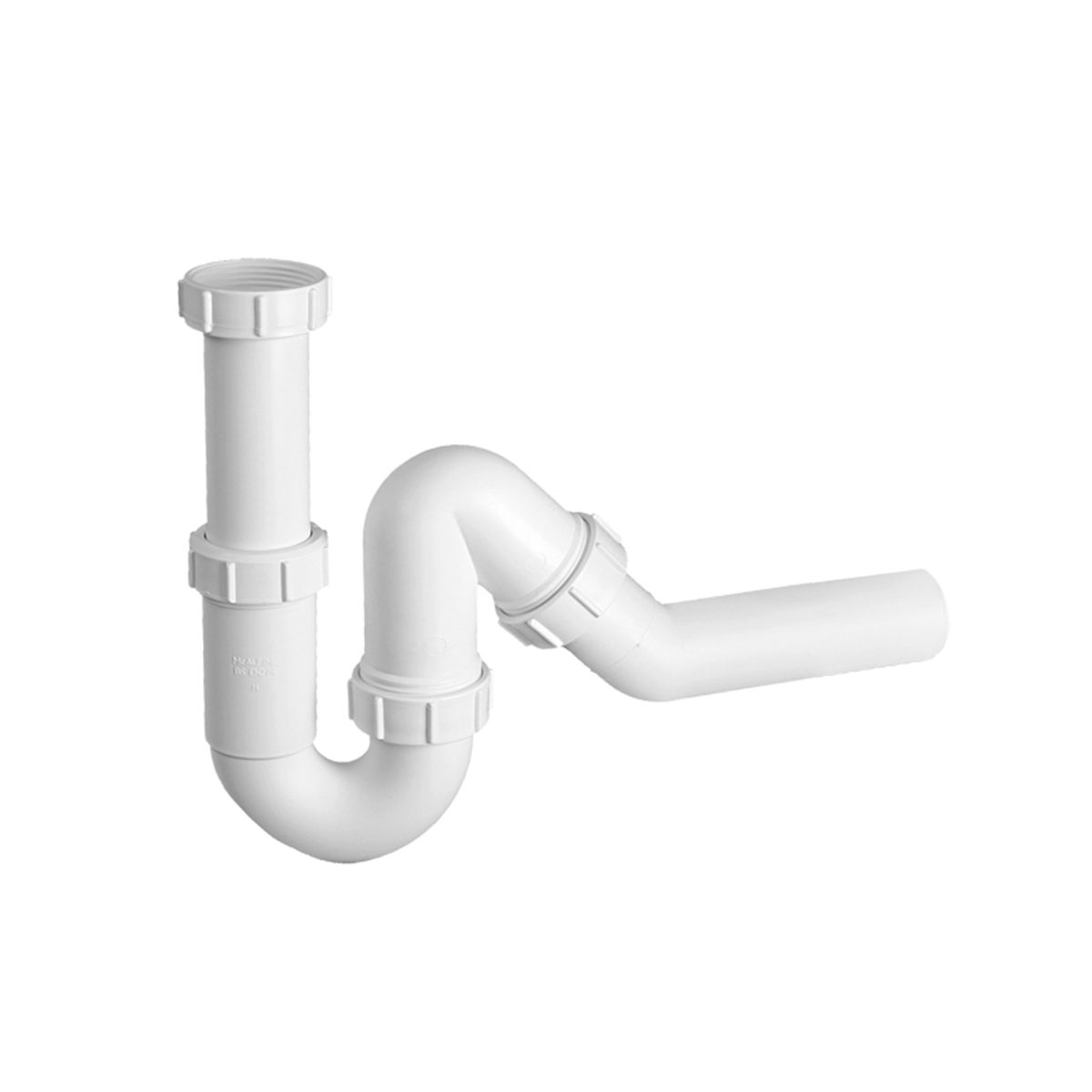 Сифон трубный P/S-образный McAlpine HC6 (1 1/2"х40мм) без выпуска с универсальной отводной трубой D40мм.