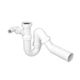 Сифон трубный P/S-образный McAlpine HC8 (1 1/2"х40мм) с подключением к стиральной машине или посудомоечной машине, без выпуска с универсальной отводной трубой D40/50мм