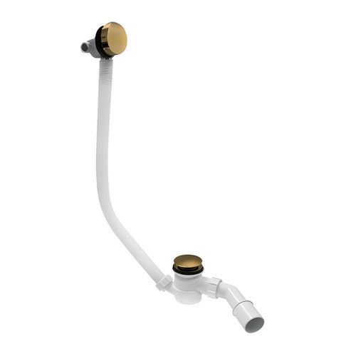 Сифон для ванны McAlpine HCN2600CC-15MM-Gold click-clack с механизмом наполнения (золото)