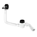 Сифон для ванны McAlpine HCN2600CC-15MM-MB click-clack, с механизмом наполнения, черный
