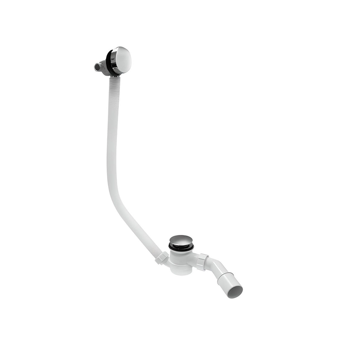 Сифон для ванны McAlpine HCN2600CC-15MM click-clack, с механизмом наполнения, хром