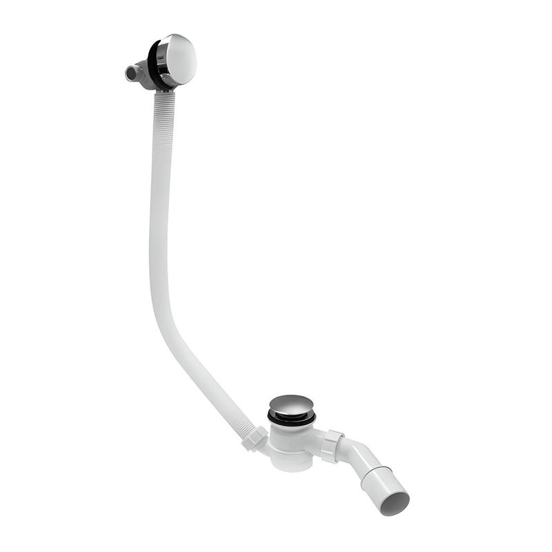 Сифон для ванны McAlpine HCN2600CC-15MM click-clack, с механизмом наполнения, хром