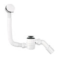 Сифон для ванны McAlpine HCN2600CC-15MM-WH click-clack, с механизмом наполнения, белый