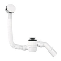 Сифон для ванны McAlpine HCN2600CC-15MM-WH click-clack с механизмом наполнения (белый) — 1