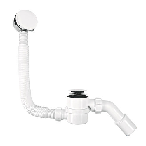 Сифон для ванны McAlpine HCN2600CC-15MM-WH click-clack с механизмом наполнения (белый)