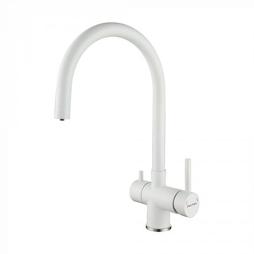 Смеситель для кухни Paulmark Heller He213218-431(WH) белый матовый