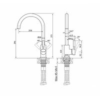 Смеситель для кухни Paulmark Holstein Ho212063-308 черный — 2