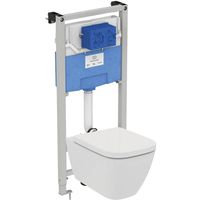 Унитаз подвесной с инсталляцией Ideal Standard i.life B с технологией RimLS (сиденье Soft-close) I001401 — 1