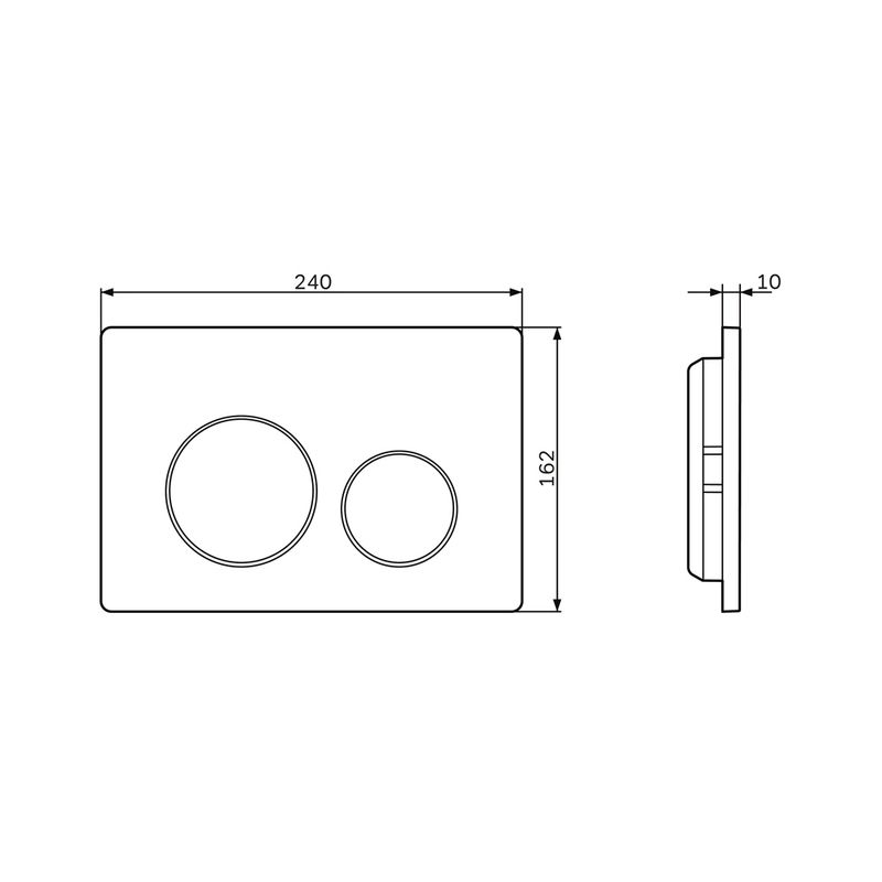 Кнопка смыва AM.PM PrimeFit L I090151 пластик хром глянцевый