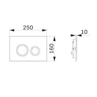 Кнопка смыва AM.PM ErgoFit L I110101 пластик белый глянцевый — 2